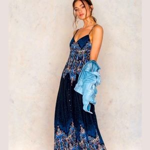 Excellent Condition Free People Be My Baby Maxi Dress in Black Combo